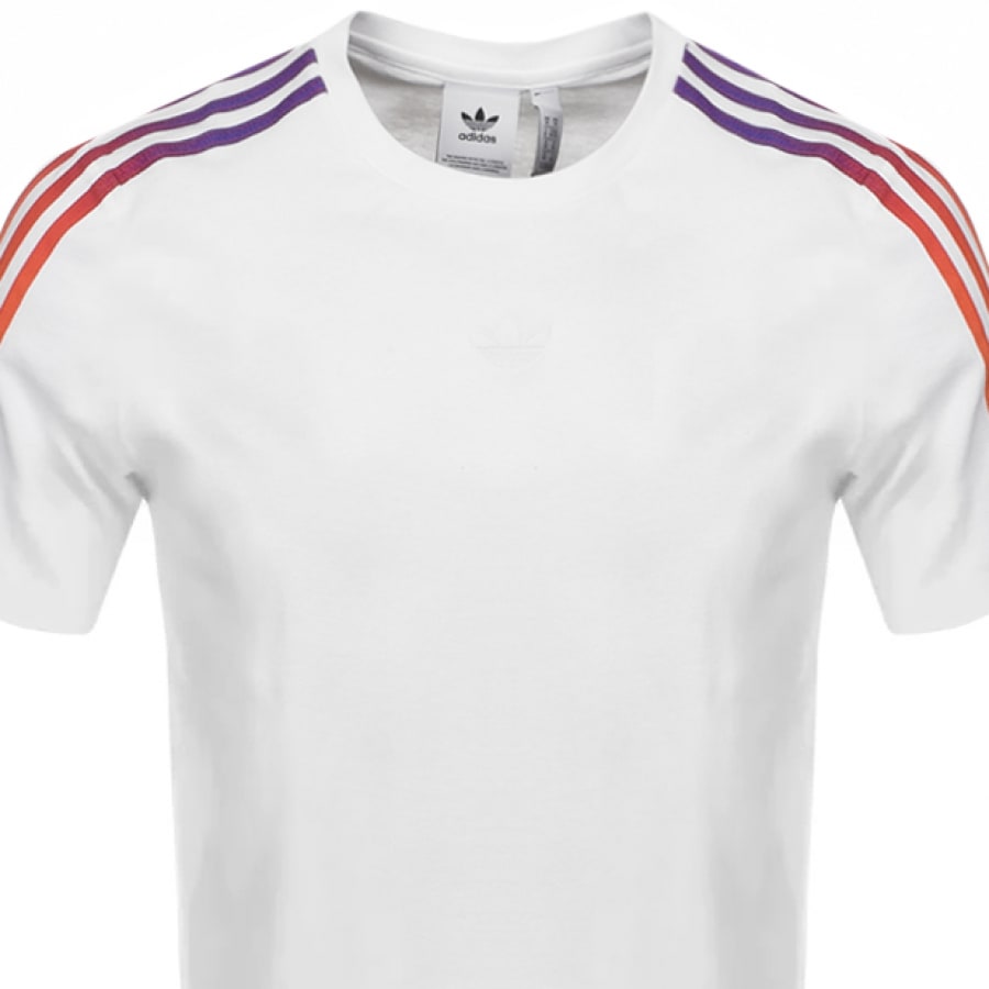 Alternative Image for Productadidas Originals Sport 3 Stripe T Shirt White2